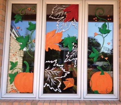 Fall window painting