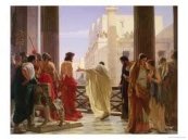 Jesus is brought in judgement before Pontiff Pilate