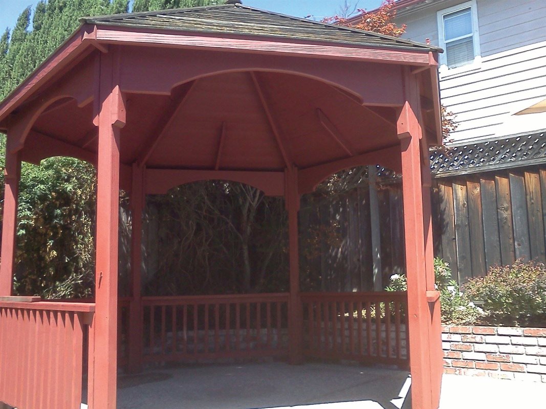 Gazebo F(2) Exterior wood staining, residential painting, Castro Valley painting contractor