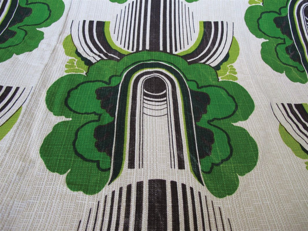 vintage 60's 70's textile curtains