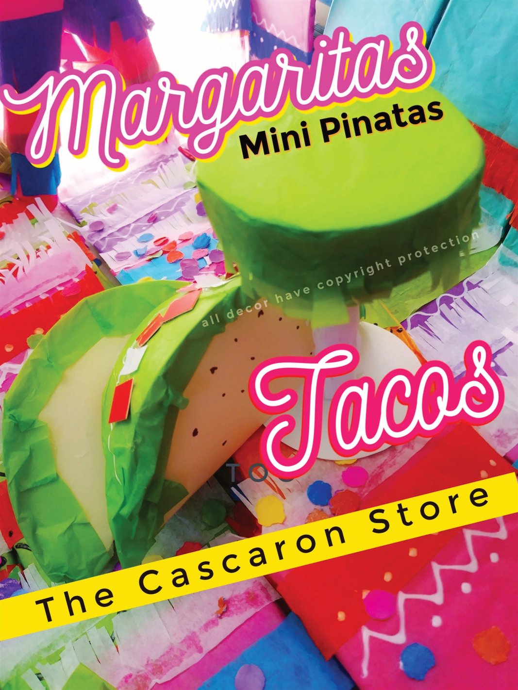 Fiesta Decorations Tacos & Margaritas Mini Pinatas