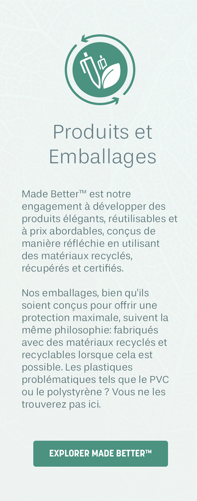 Produits et Emballages