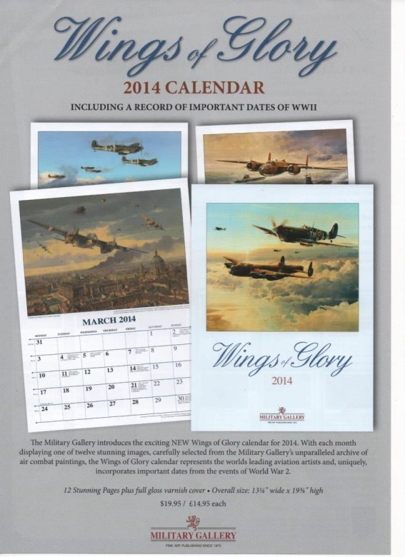 Wings of Glory 2014 Calendar