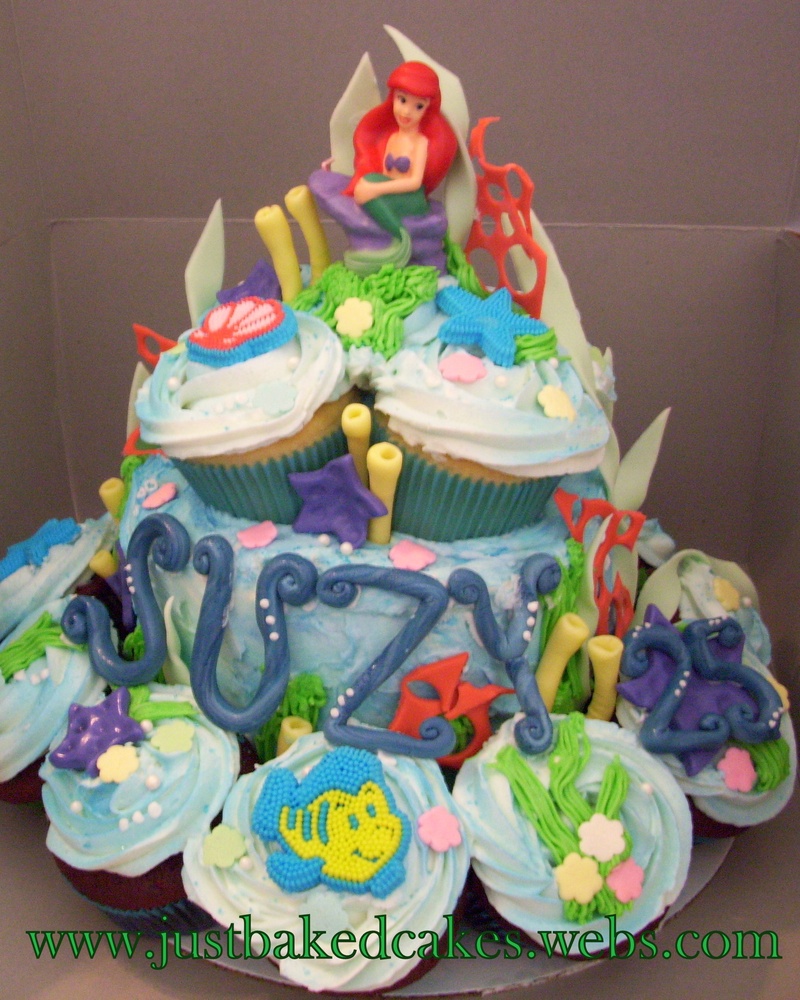 Little Mermaid Under The Sea Themed Cake And Cupcake Creation
