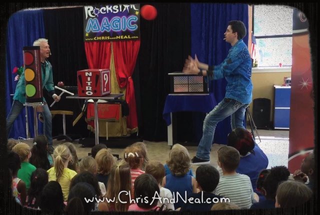 Laughter Packed Magicians Chris and Neal from Raleigh Entertain Children in Cary, NC