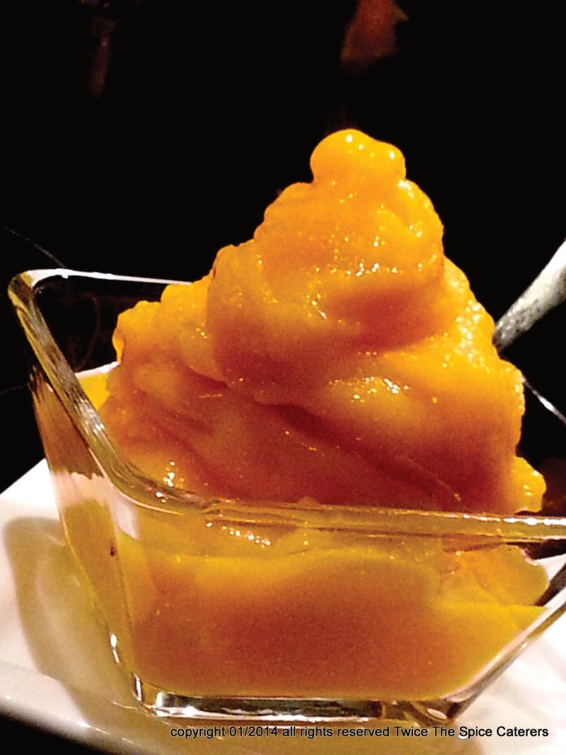 Homemade Mango Sorbet ingredients on Blog Healthy Infused Comfort Food