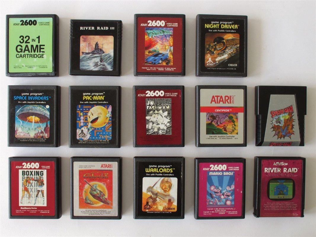 Atari 2600 game cardridges