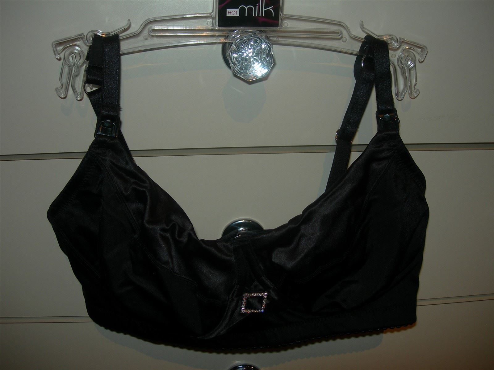 Bling in jet black : By HOTmilk - blaze nursing bra in microfiber fabric