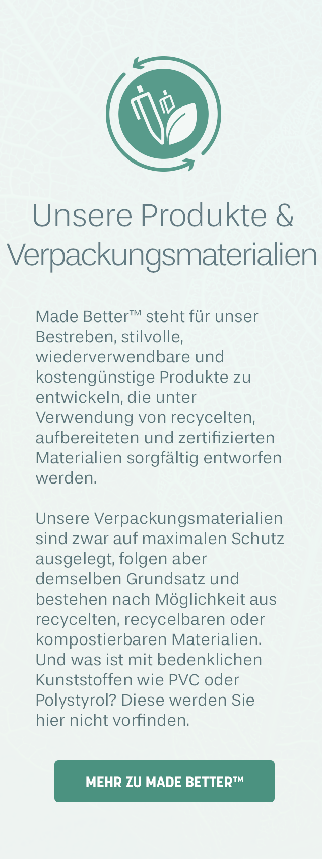 Unsere Produkte & Verpackungsmaterialien