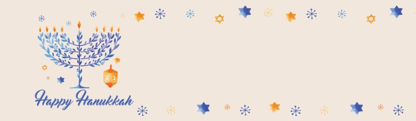 Happy Hanukkah in Watercolor