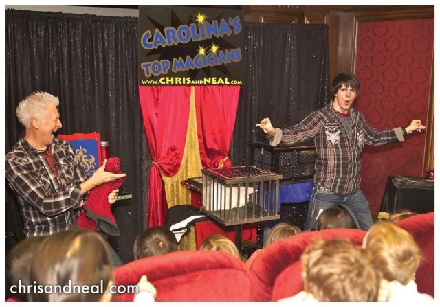 Bigger is ALWAYS Better. Chris and Neal Delivered A Dynamic Stage Production Show at a Private Birthday Party in North Durham in March of 2015.