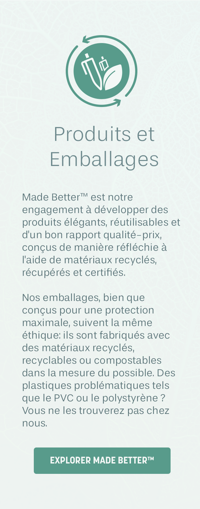 Produits et Emballages