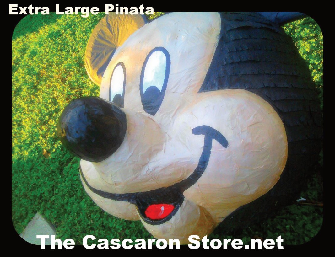 Large Mickey Mouse Pinata custom design by The Cascaron Store in San Antonio Texas