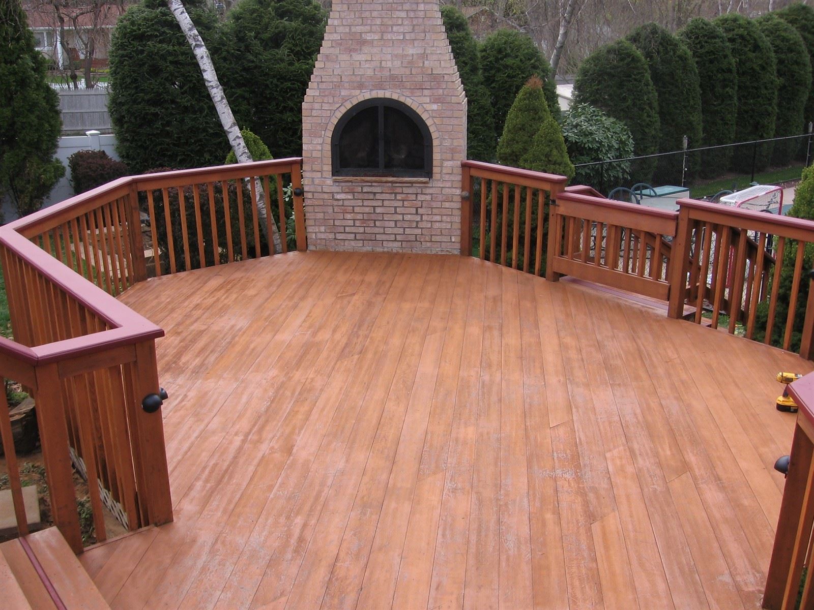 After staining with Sherwin-Williams Cedar Bark