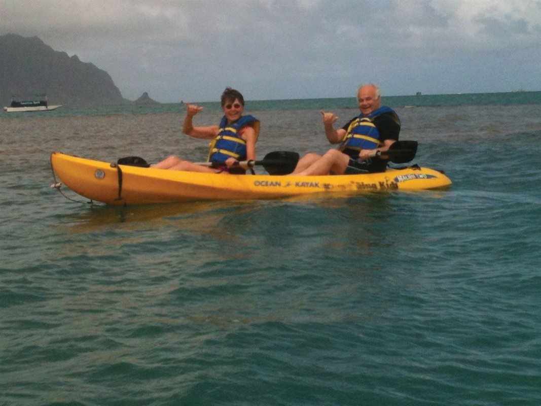 Kayaking Ahupua'a  O Kahana State Park on the island of Oahu 