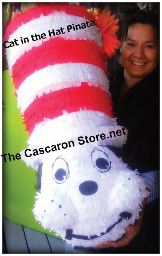 cat in the hat pinata custom decoration by the cascaron store