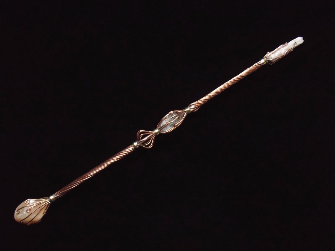 copper and crystal wand