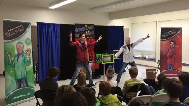 Kids Birthday Parties in Chapel Hill North Carolina with Magicians, Chris and Neal