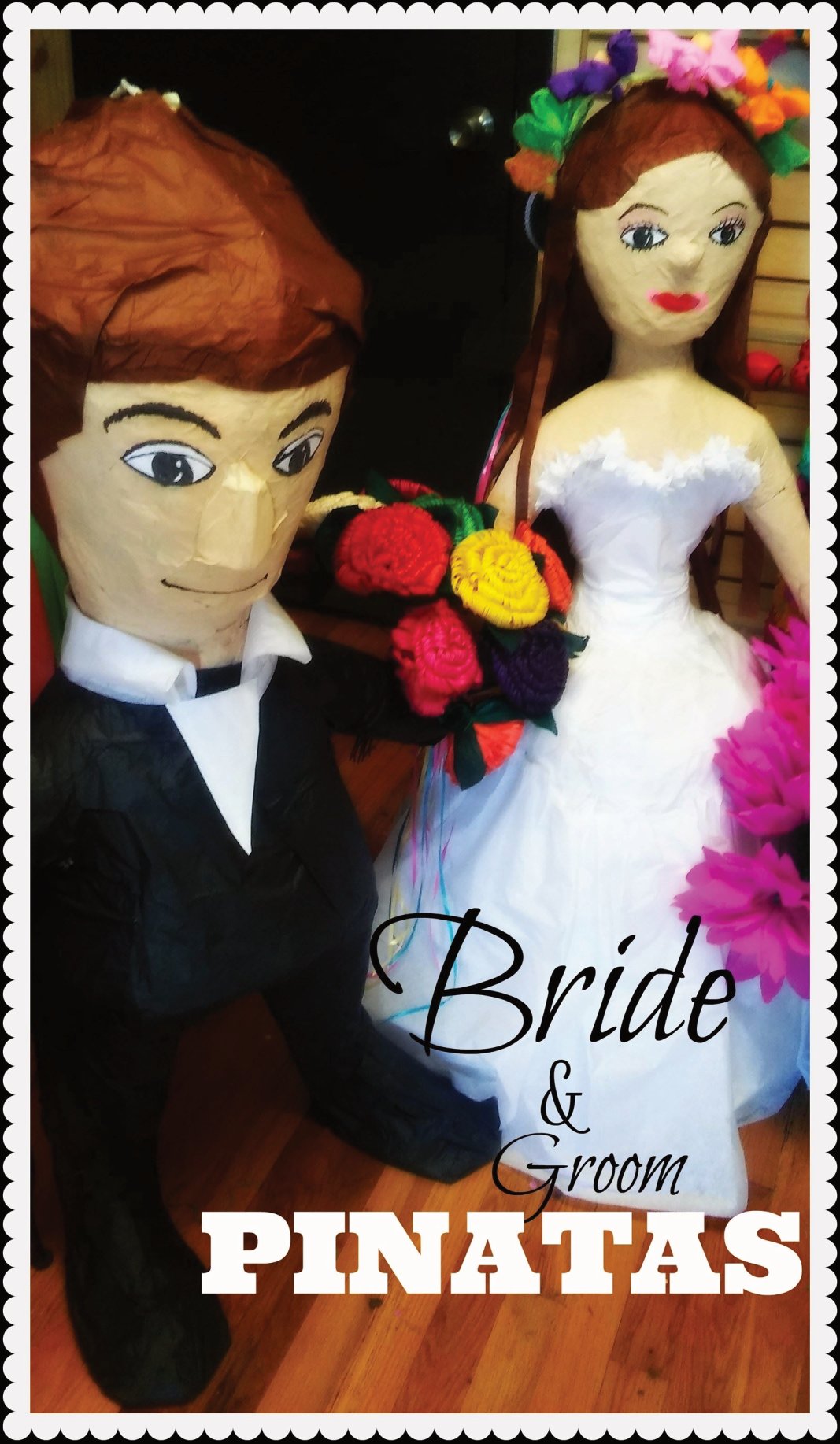 Wedding bride & Groom pinata by The Cascaron Store in San Antonio, Texas