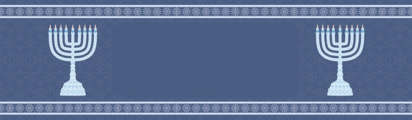 Menorah In Blue Tones