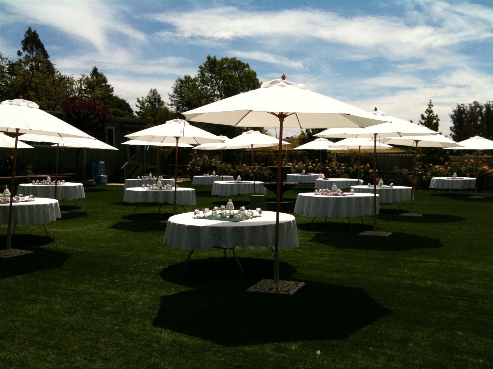 Sova Gardens Wedding - Runaway DJ and Events : The clouds provided a beautiful backdrop for the dinners.