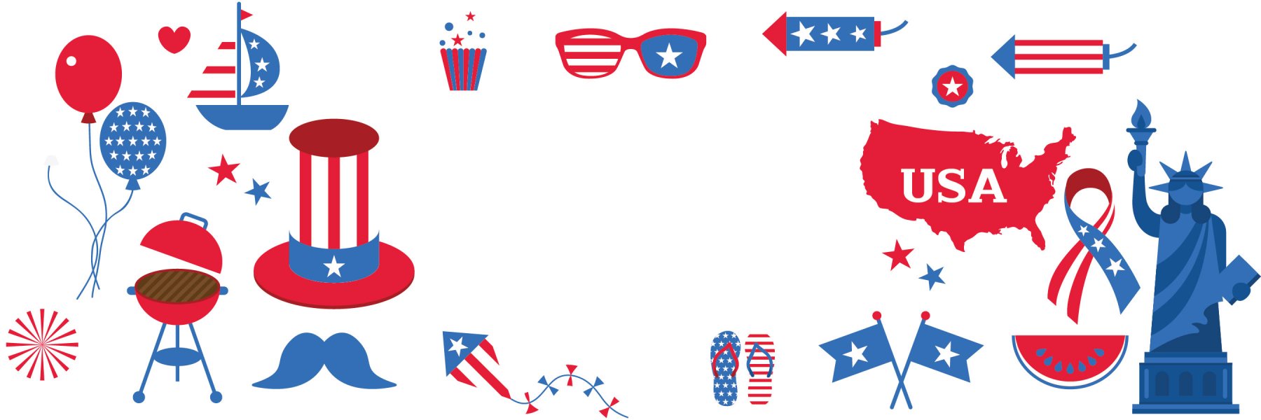 USA Blue Icons