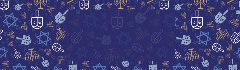 Hanukkah Icons In Royal Blue