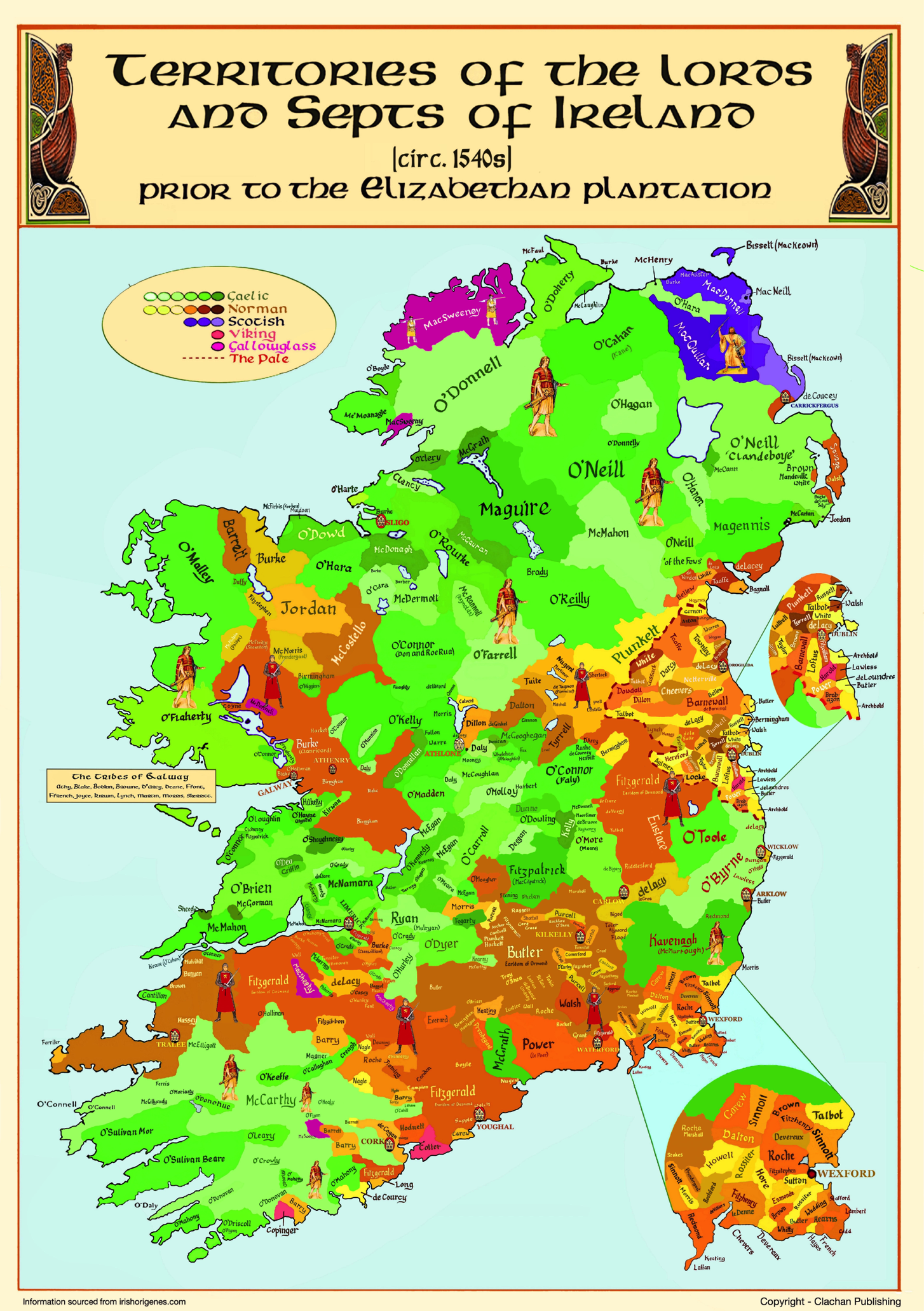 irish clan map