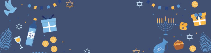 Hanukkah Icons In Blue
