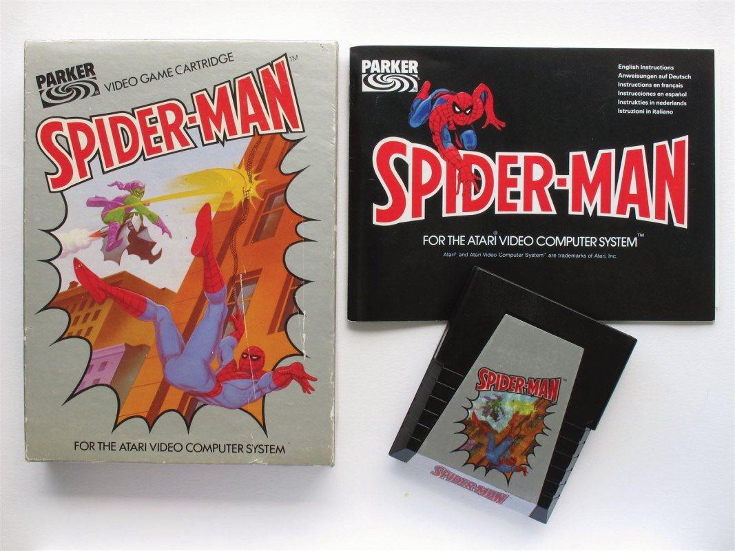 Atari 2600 Spiderman game cardridge