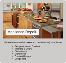 We service any and all makes and models of major appliances.