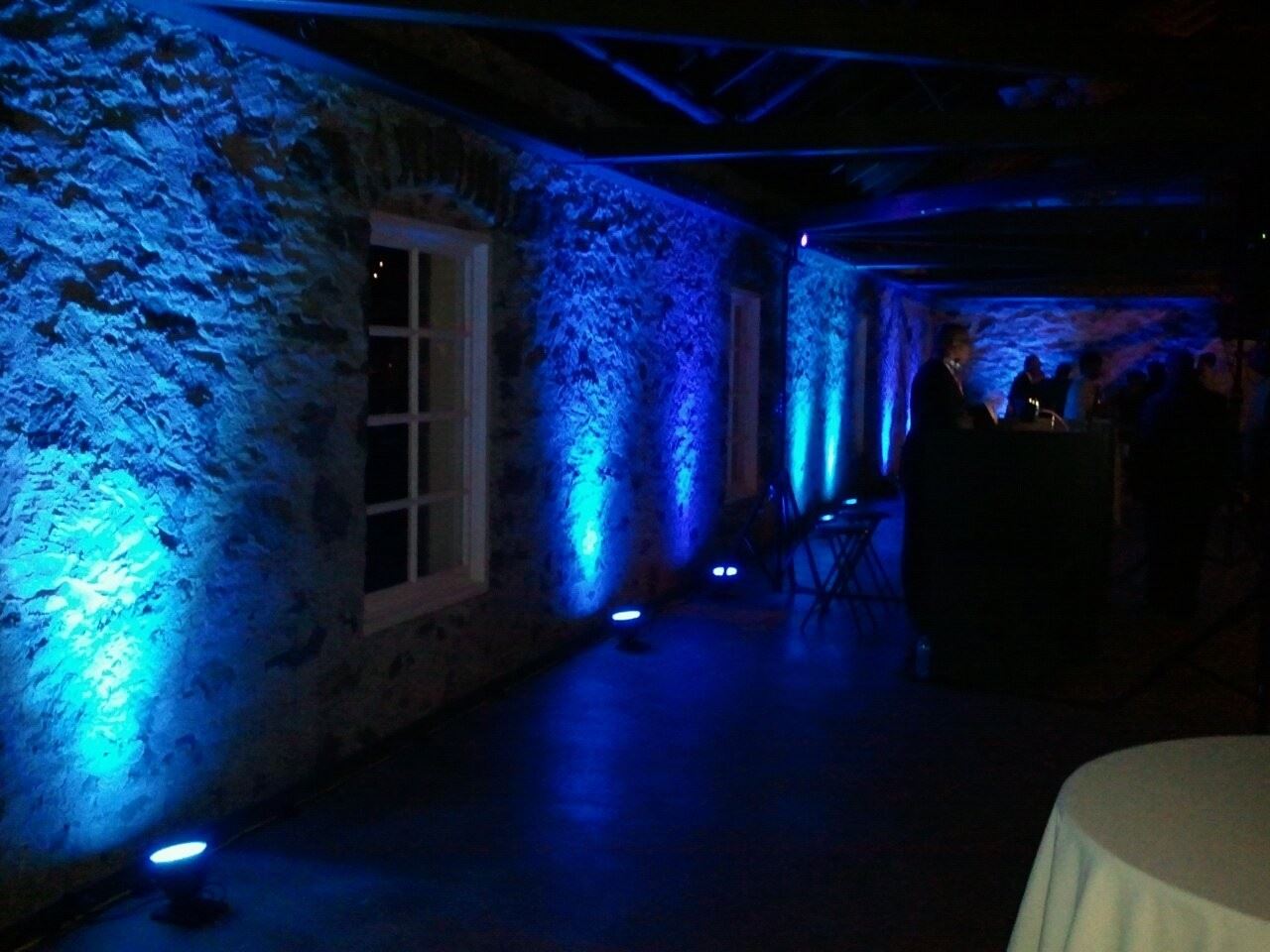 Runaway DJ Services : Our Eliminator Electro 196 LED lighting provided an awesome backdrop to this space.