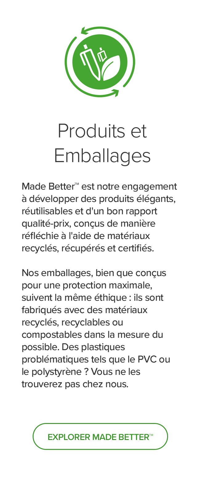 Produits et Emballages