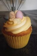 Yellow swirl with eggs cupcake $3.95