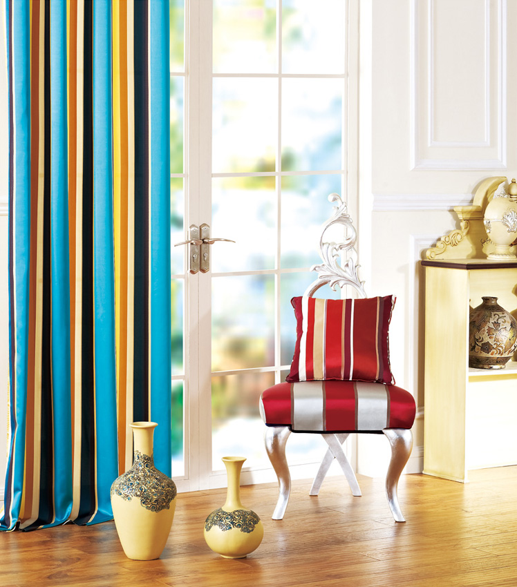 132 Inch Faux Silk Satin Stripe, 132 Inch Curtains