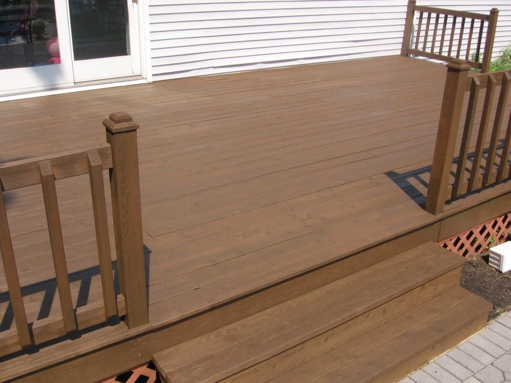 After Staining with Sherwin williams Semi-transparent Hawthorne