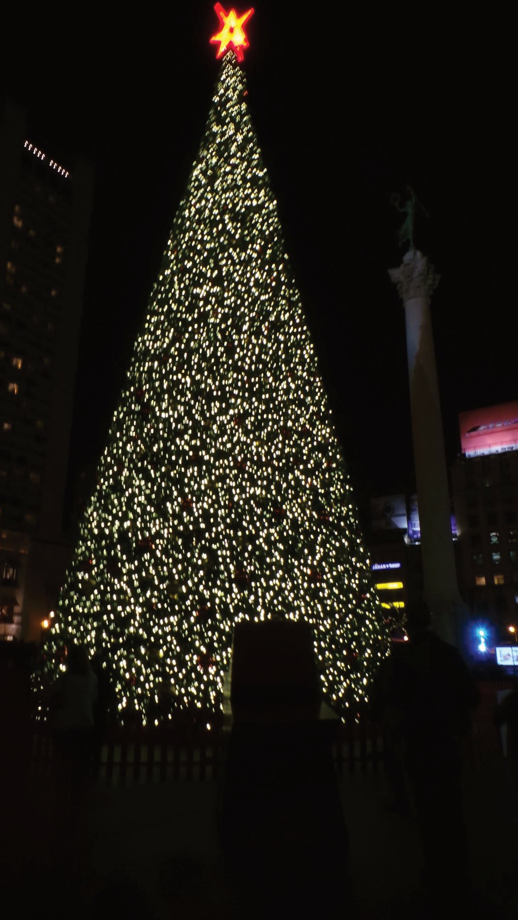 Christmas tree in Union Square, San Francisco.
