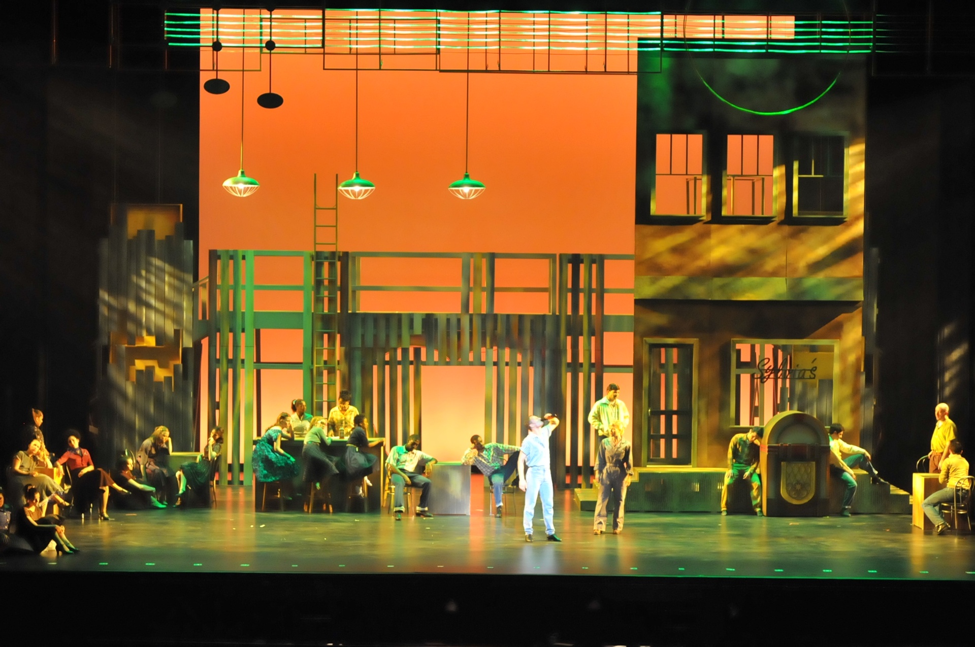 All Shook Up Set Amp Lighting Design