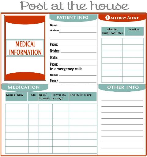 Home Management Binder About Us Family Emergency Apparel Medical