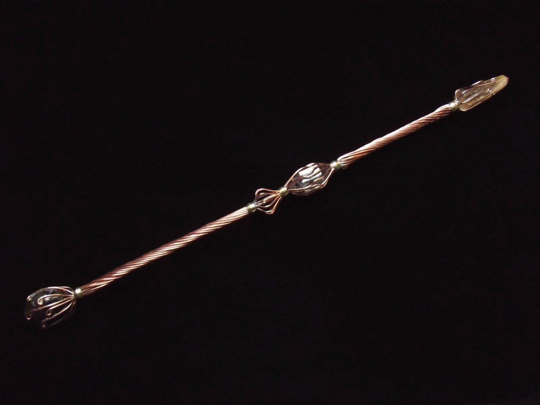 copper and crystal wand