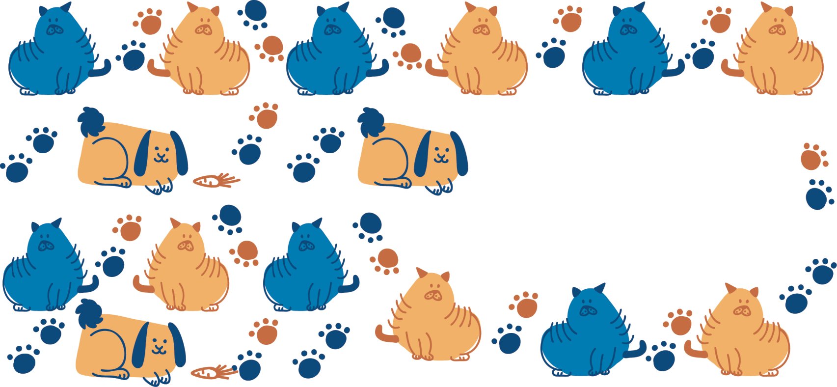 Zampe di cani e gatti