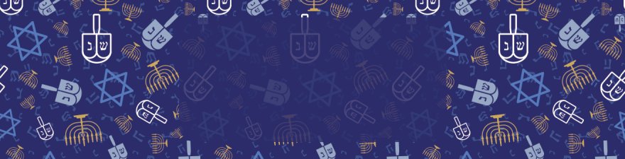 Hanukkah Icons In Royal Blue