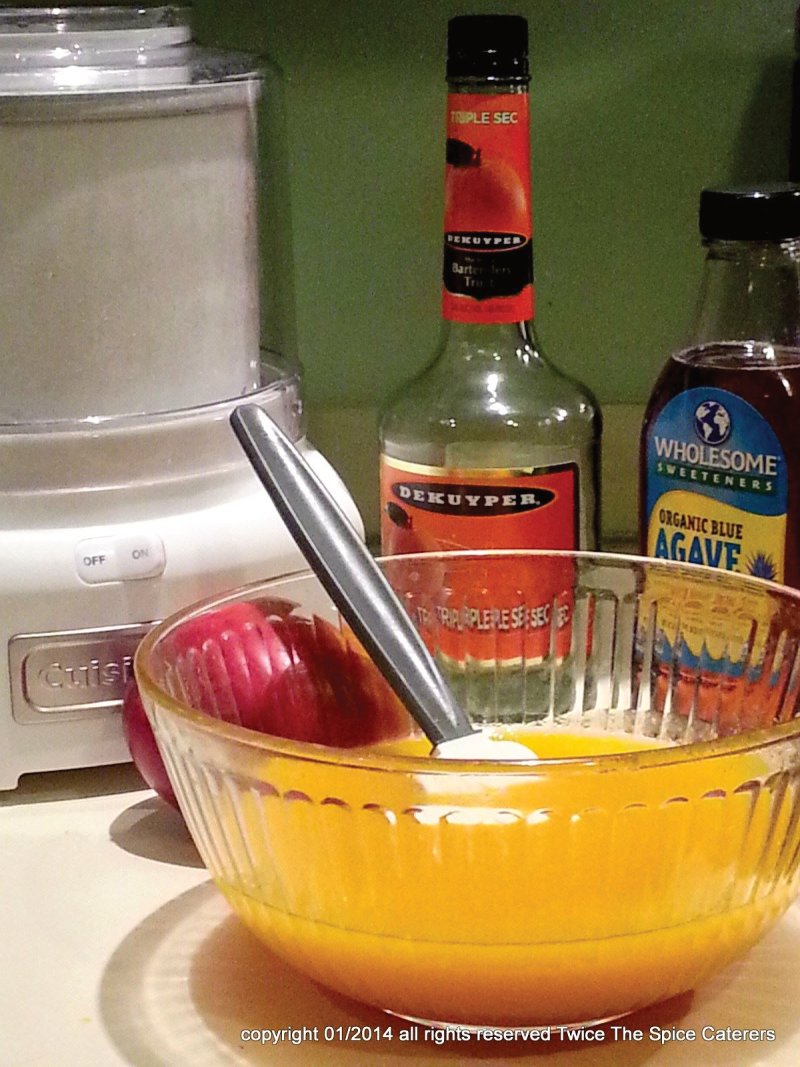 Homemade Mango Sorbet ingredients on Blog Healthy Infused Comfort Food