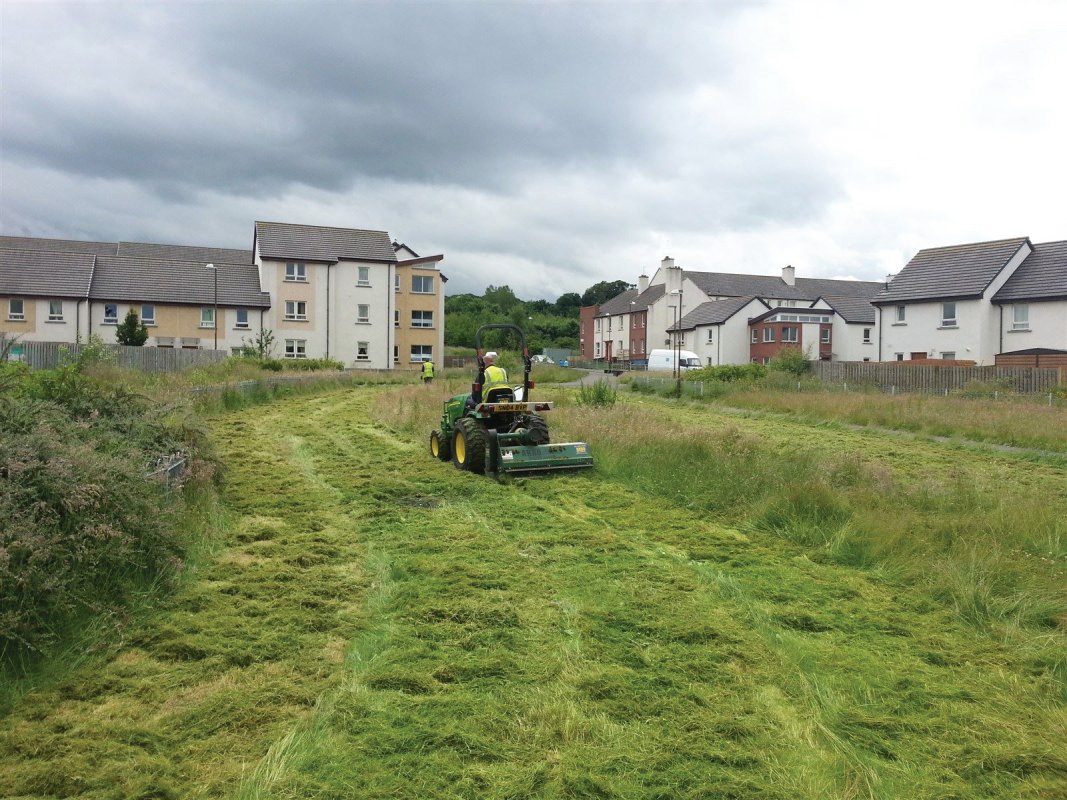 Tractor and flail cutting and clearing works in Edinburgh