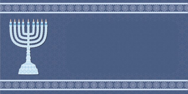 Menorah In Blue Tones