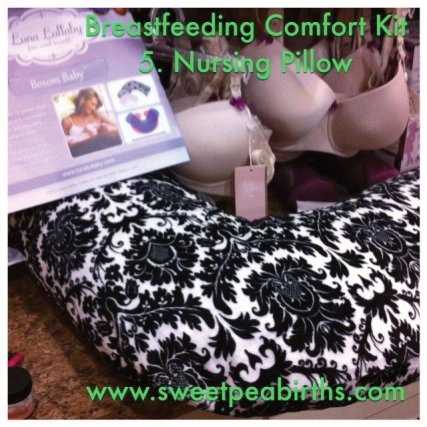 Breastfeeding Comfort Kit brought to you by Modern Mommy Boutique and Sweet Pea Births, offering Bradley Method® natural childbirth classes offered in Arizona