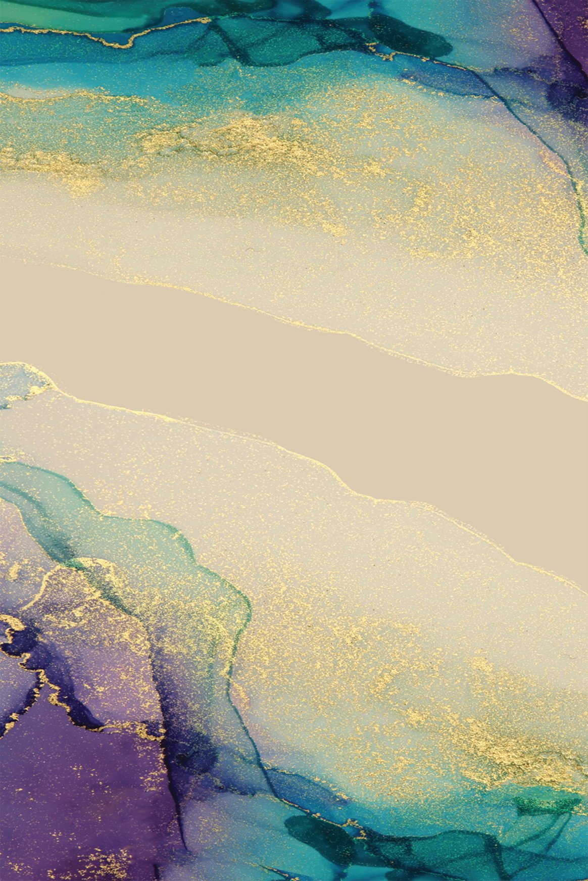 Gold Glitter on Marble