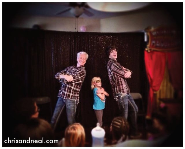 Raleigh magicians performed their magician show for an in home birthday party near Chapel Hill, North Carolina