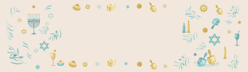 Gold and Teal Hanukkah Icons