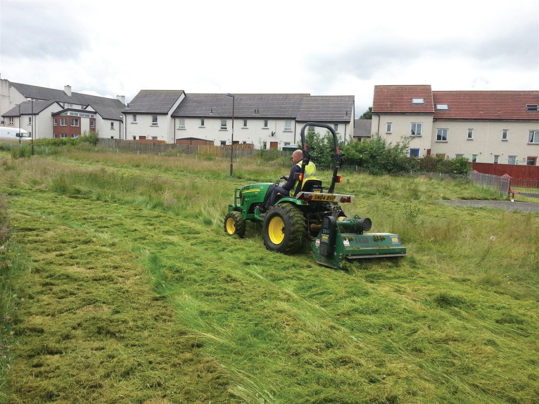 Tractor and flail cutting and clearing works in Edinburgh